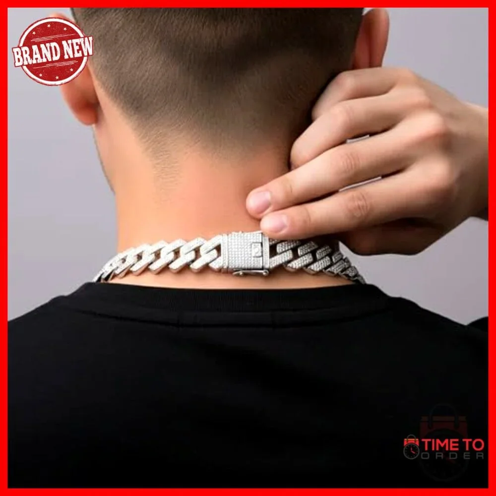 24K Gold Plated Cuban Link Chain Necklace & Bracelet Set for Men Women - Picture 5 of 7